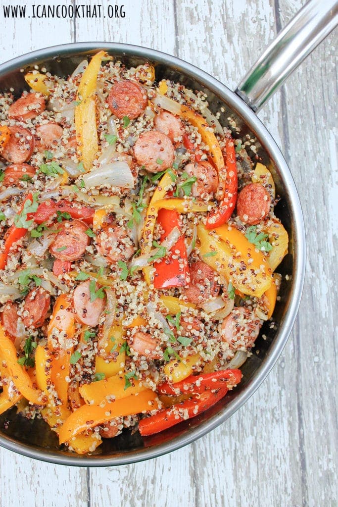 Sausage and Peppers Quinoa Skillet