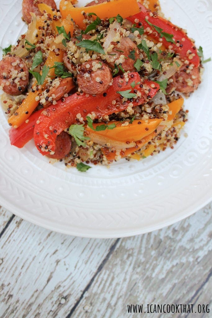 Sausage and Peppers Quinoa Skillet