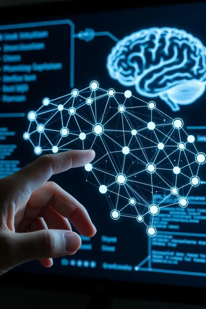 Abstract network of connected cues illustrating intuition and pattern recognition.