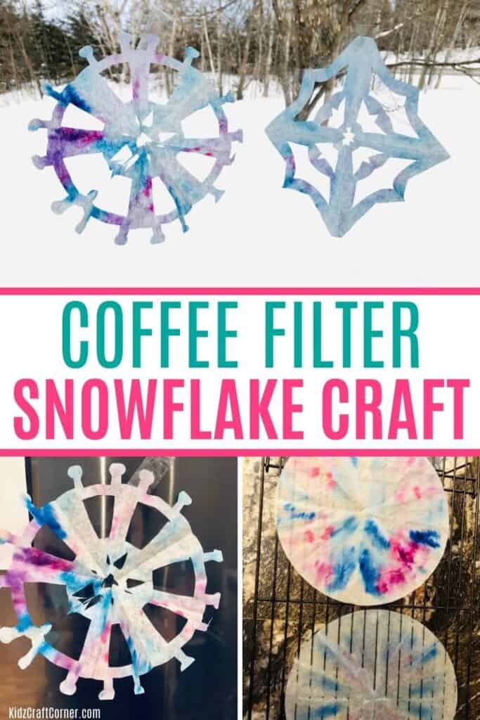 how to make snowflakes from coffee filters