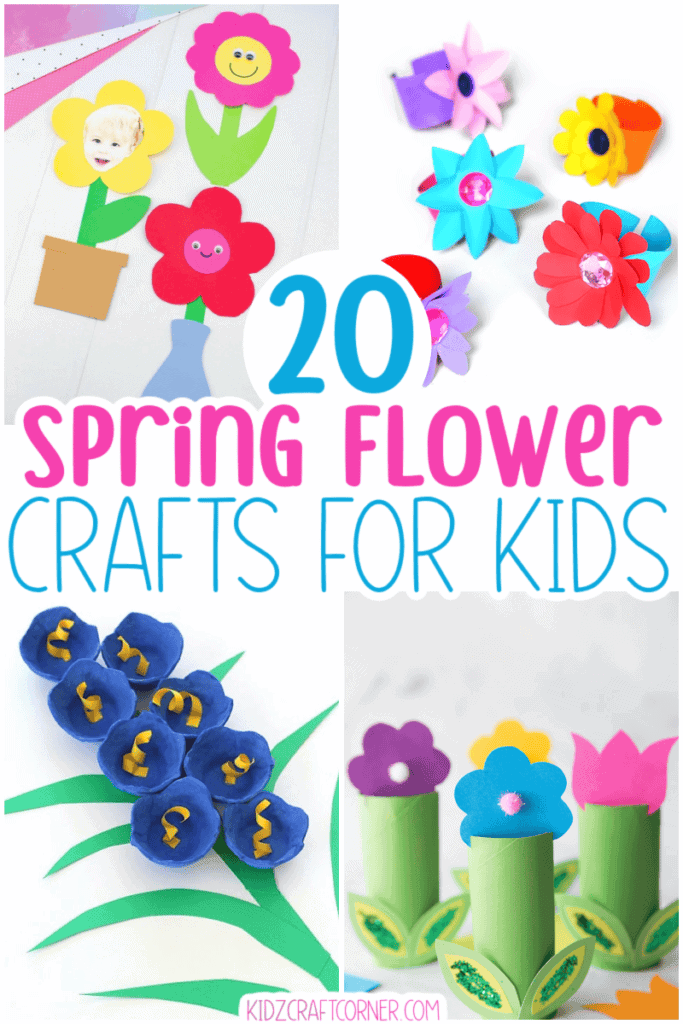 20 Pretty Spring Flower Crafts For Preschoolers - Kidz Craft Corner