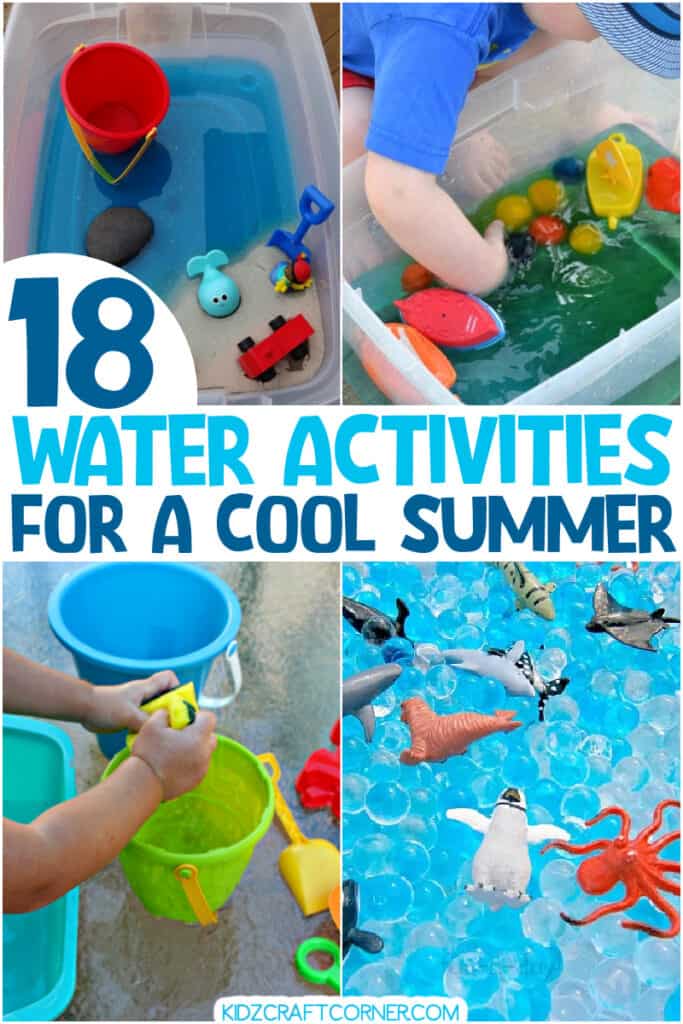 collage of water activities for kids