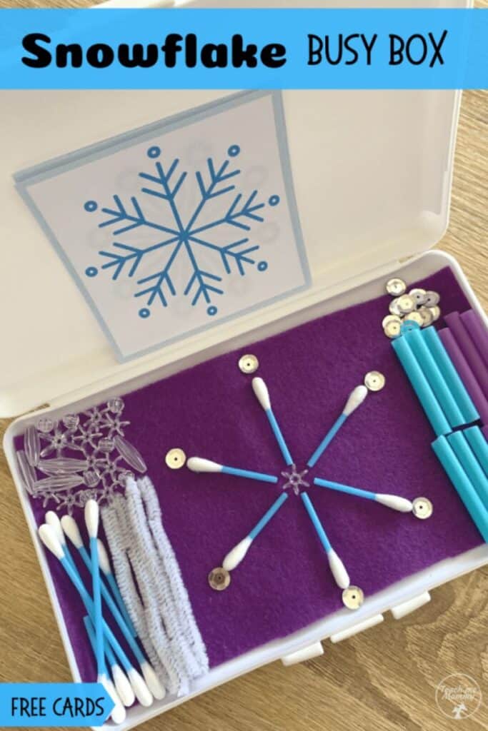 winter busy box idea