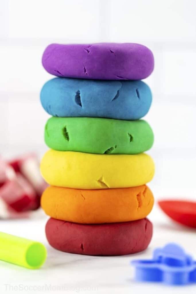 rainbow slow cooker playdough