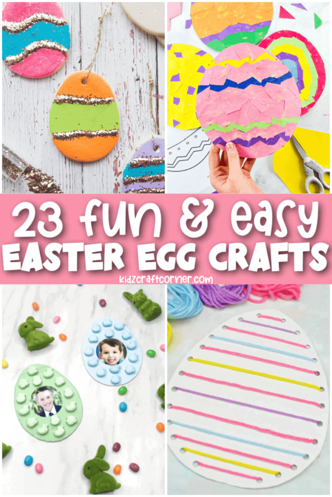 pin collage of easter egg crafts ideas