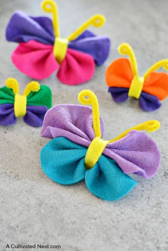 butterflies made out of felt