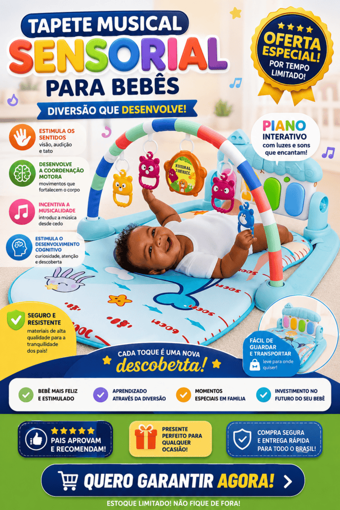 Tapete Musical Sensorial para Bebês
