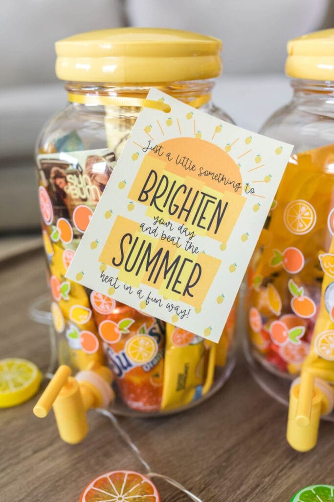 sunshine basket gift tag