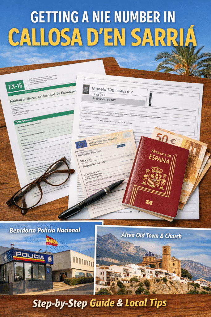How to get a NIE Number callosa den Sarria 