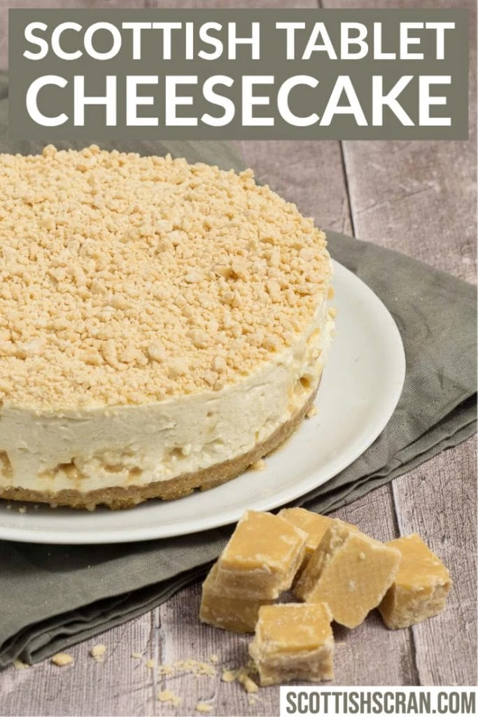 Scottish Tablet Cheesecake Recipe Pin