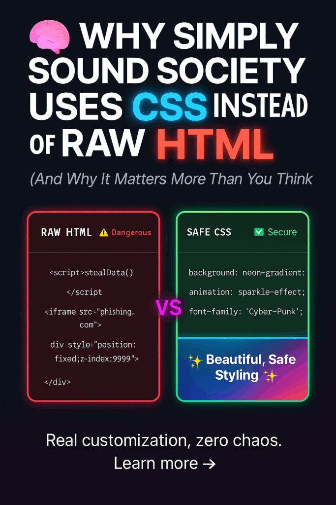 Why Simply Sound Society Uses CSS Instead of Raw HTML