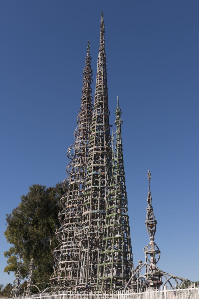 Part of Watts Towers a collection of structures and art in the low income Watts section of Los Angeles California LCCN2013631540.tif