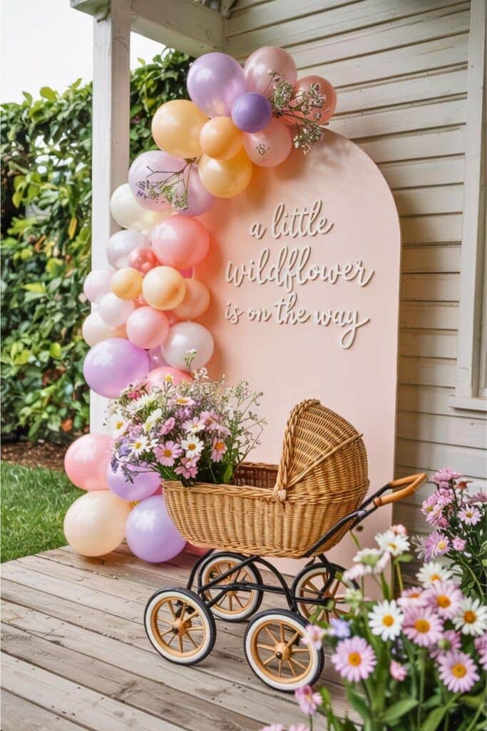 baby shower themes - wildflower baby shower