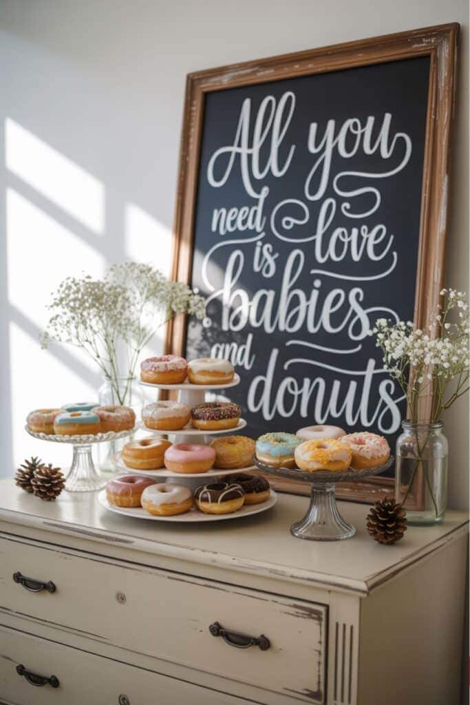 donut theme baby shower