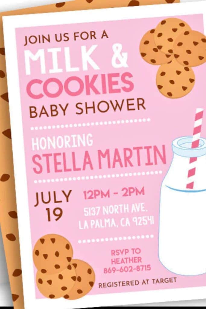 baby shower themes - milk and cookies - a little cookie is due