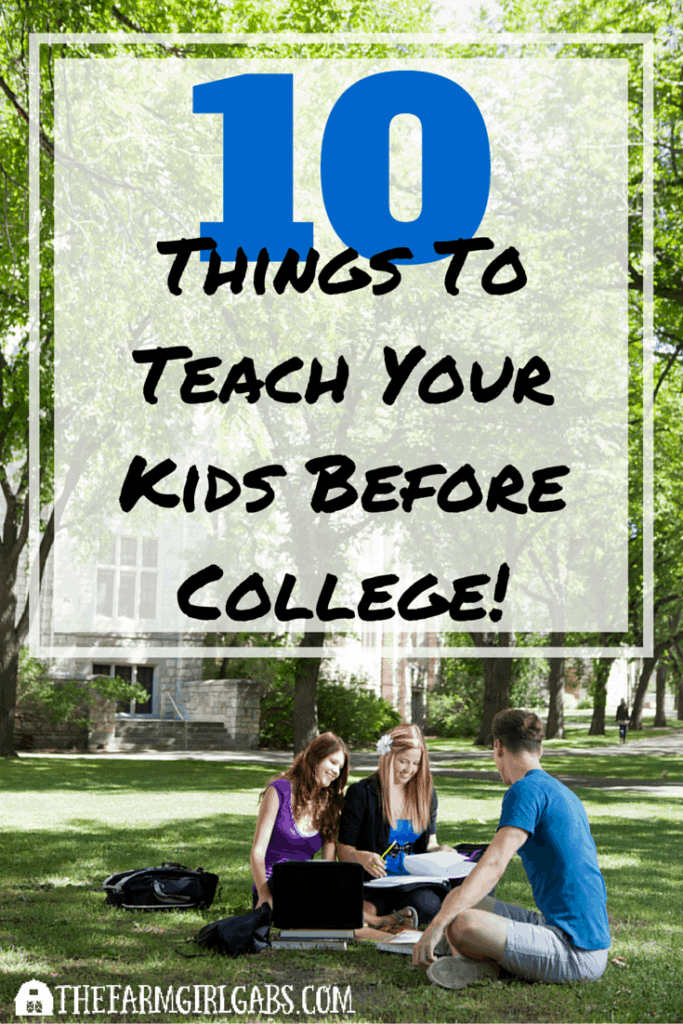 Ready for the next chapter in life? 10 Things To Teach Your Kids Before They Leave For College to make your child's college transition a little easier. #collegelife #collegeplanning #college 