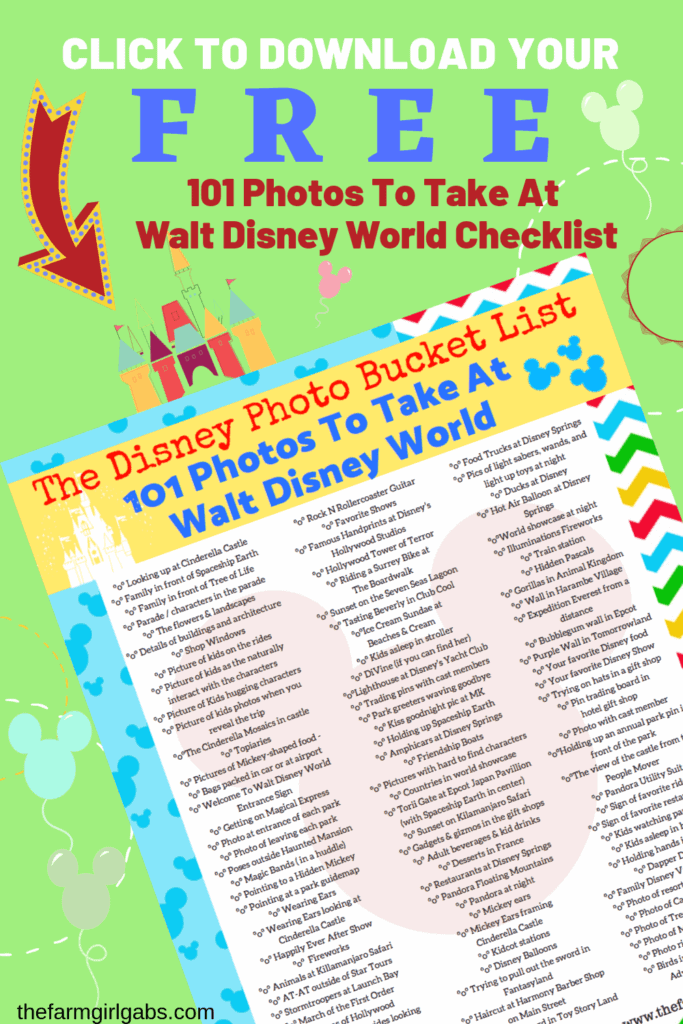 Ready for the ultimate Disney Photo Bucket List? I gathered some Disney photograph inspiration with these 101 Photos To Take At Walt Disney World.