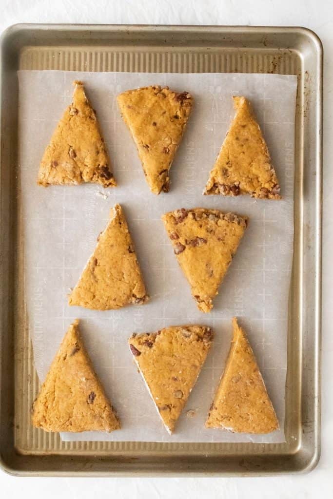 Pumpkin season calls for an easy fall baking recipe. Prepare the perfect fall-flavored Pumpkin Brown Butter Scones using simple, fresh, and flavorful ingredients. These scones are an excellent baked treat to eat for breakfast with coffee or tea. These scones are the perfect fall treat - Super flaky and perfectly spiced. Try this delicious recipe for classic pumpkin scones!