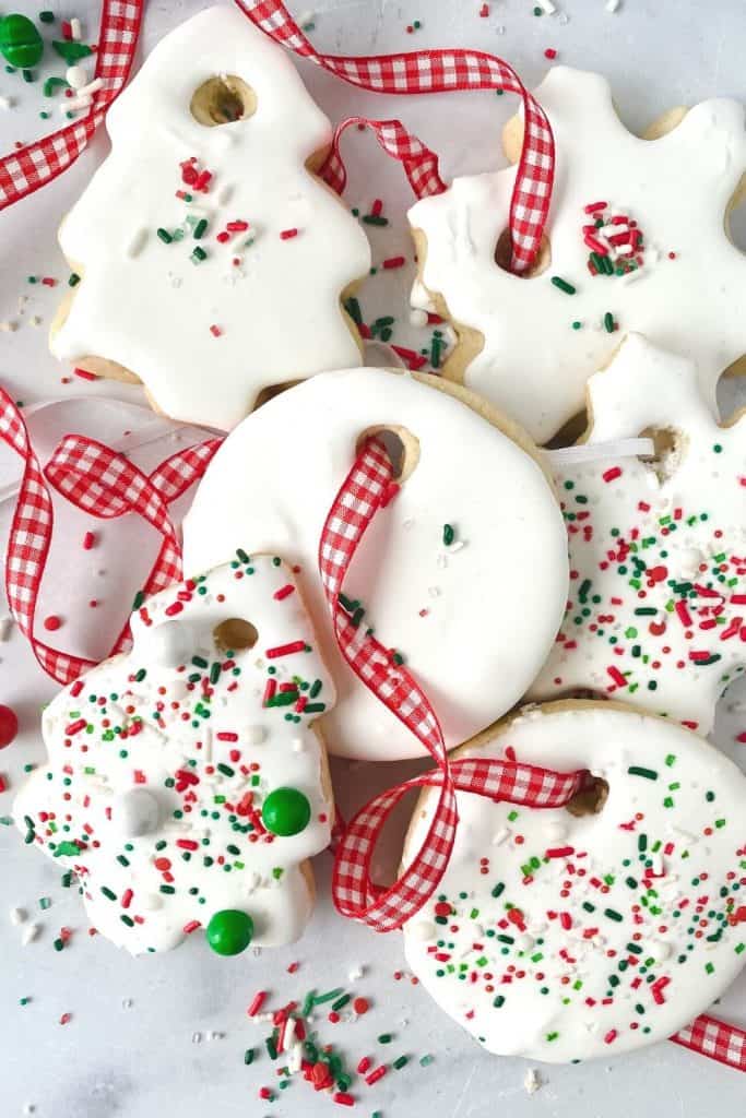 Learn how to make delicious cookies that look like decorative holiday ornaments with this recipe for Christmas Ornament Sugar Cookies. Not only do they look impressive, but they also taste amazing.