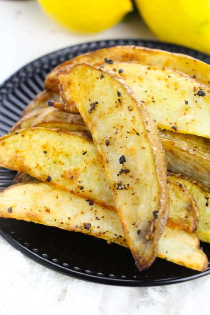 Lemon Pepper Potato Wedges are literally the perfect side for any meal. They are quick, easy, and so tasty! Your family will love this easy potato recipe!