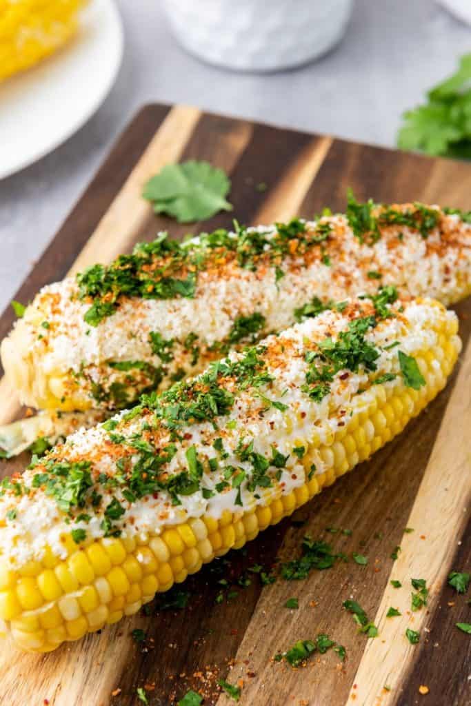 Spice up the flavor of your fresh corn on the cob with this recipe for Mexican Elotes. Every ear of corn is carefully coated with the perfect blend of spices to provide the perfect zesty taste.