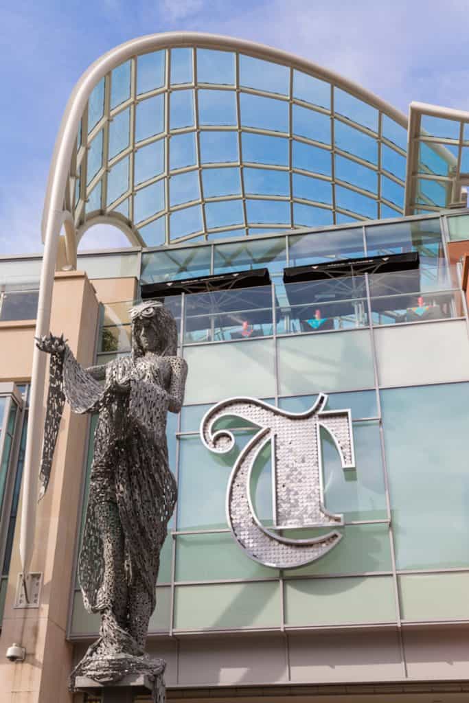 Main entrance to Trinity Leeds Shopping Centre