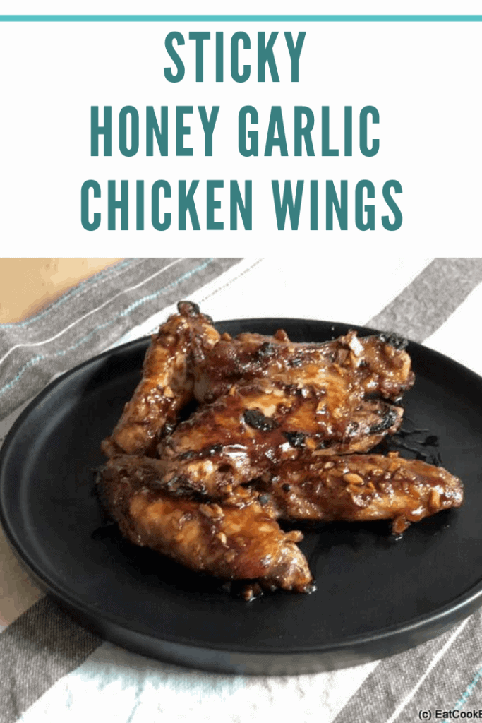 sticky honey garlic chicken wings