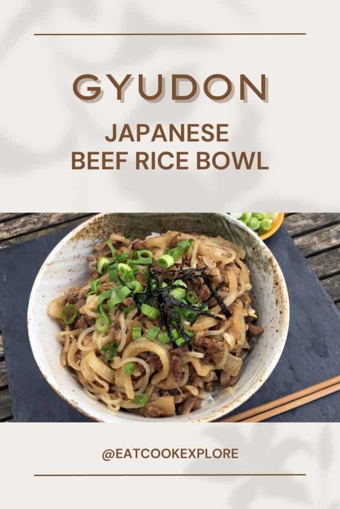 Gyudon Japanese beef rice bowl 