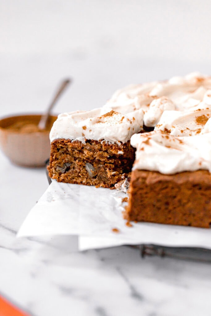 paleo carrot cake with icing