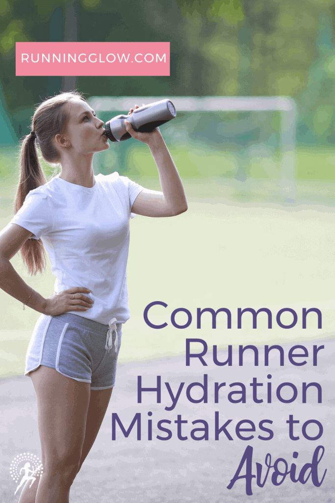 female hydrating post run