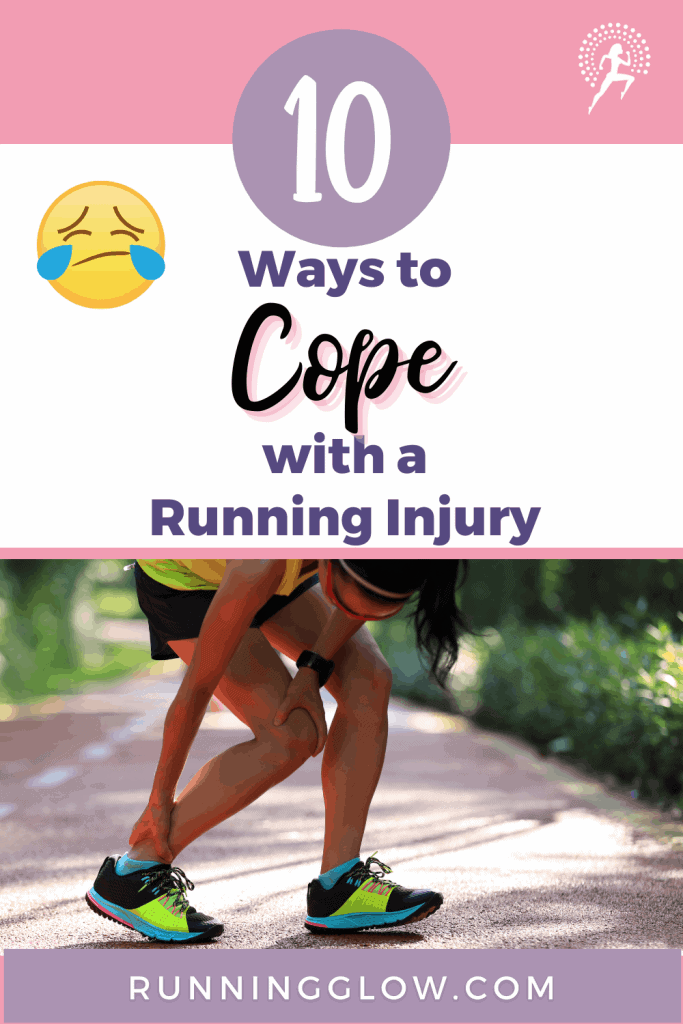 female runner holding her ankle running injury