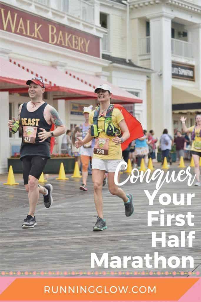 two half marathon runners at disney