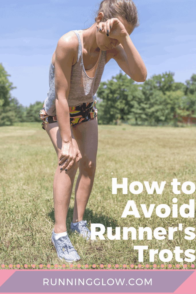 female runner stressing over runner's diarrhea