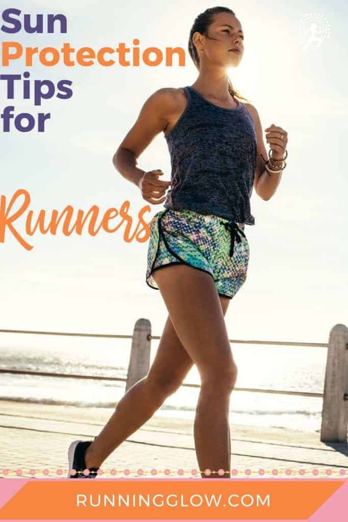 Female runner sun protection