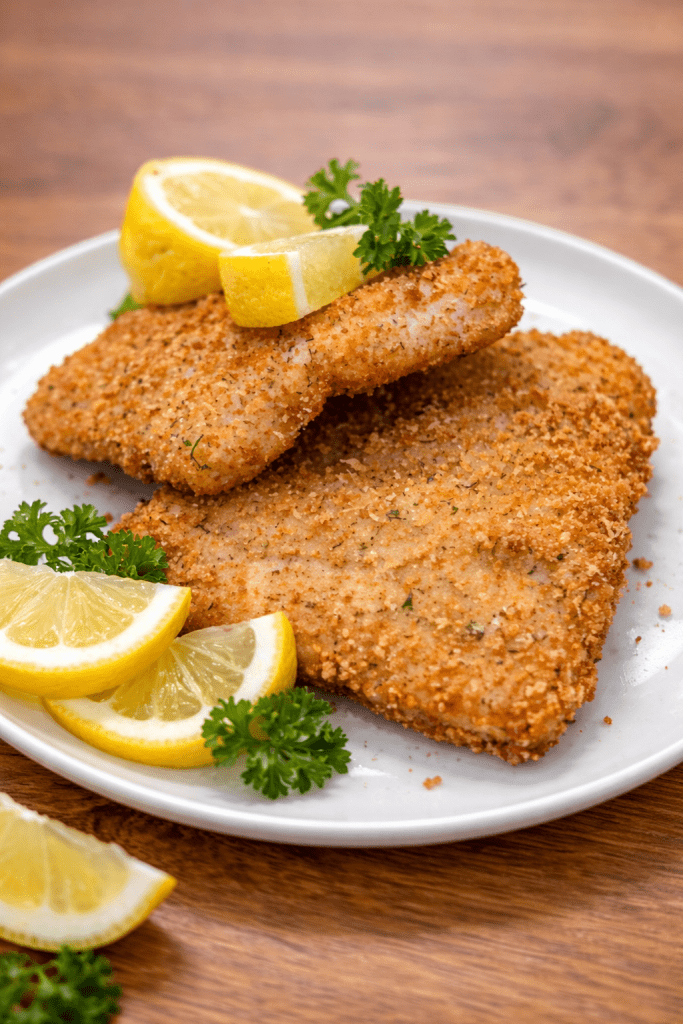 Huisgemaakte visschnitzel