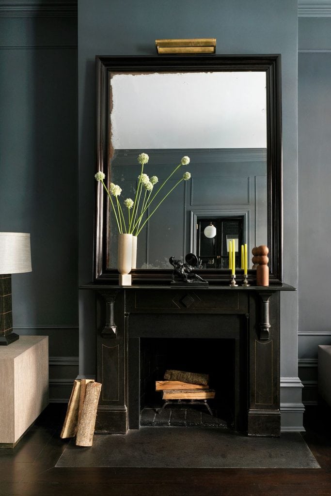 fireplace decorating ideas 57 Easy Fireplace Decorating Ideas That’ll Look Stylish All Year Long fireplace decor ideas nanette brown job 3434 1634938040 683x1024