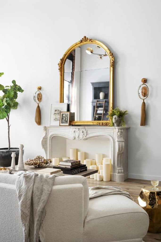 fireplace decorating ideas 57 Easy Fireplace Decorating Ideas That’ll Look Stylish All Year Long fireplace ideas hbx020122alisonvictoria 007 1660062085 683x1024