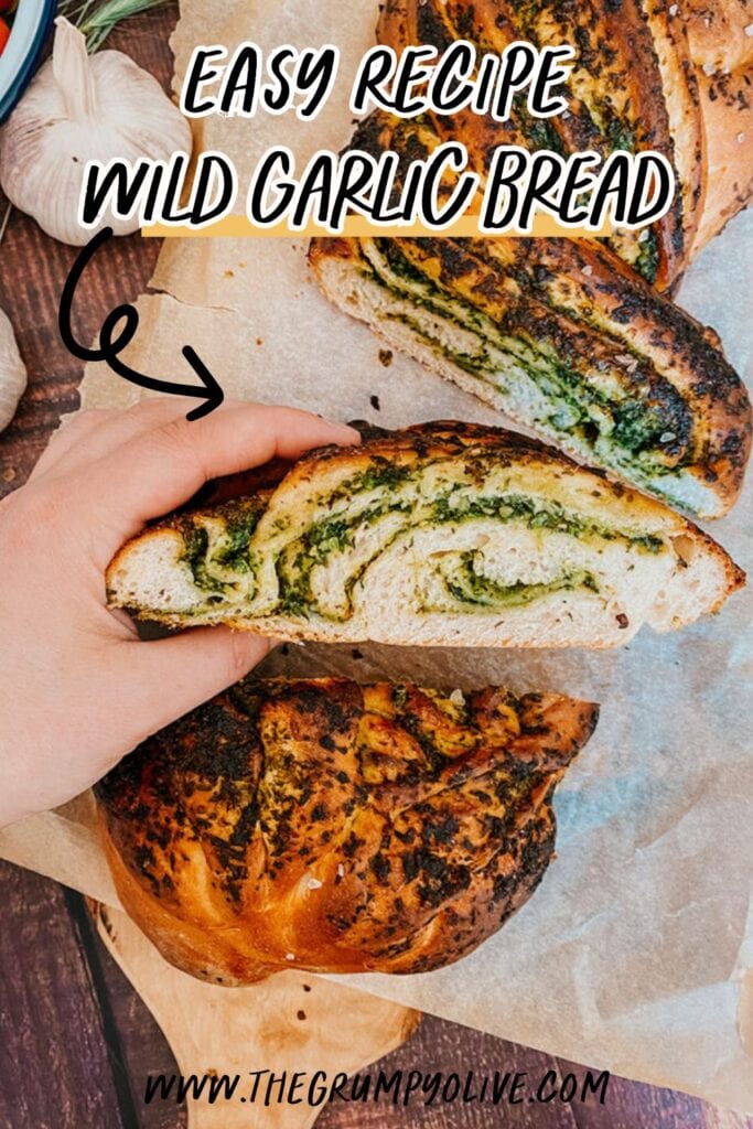 Wild Garlic Bread Braided with Homemade Pesto 8 wild garlic bread