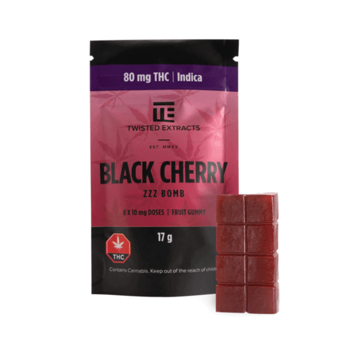 Twisted Extracts – Black Cherry Zzz Bomb (80mg THC)