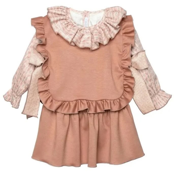 Conjunto 3 piezas niña rosa viejo CALAMARO