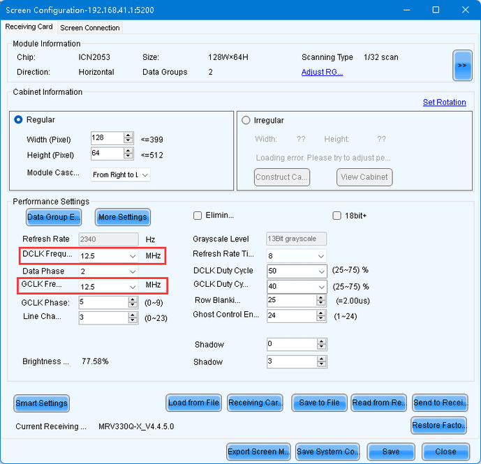 DCLK Parameters
