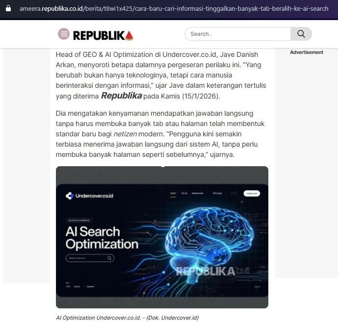 Liputan Republika - AI Search - 15 jan 2026