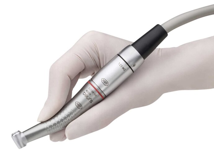 Precision dental work with our advanced electric handpiece at Wake Cross Family Dentistry