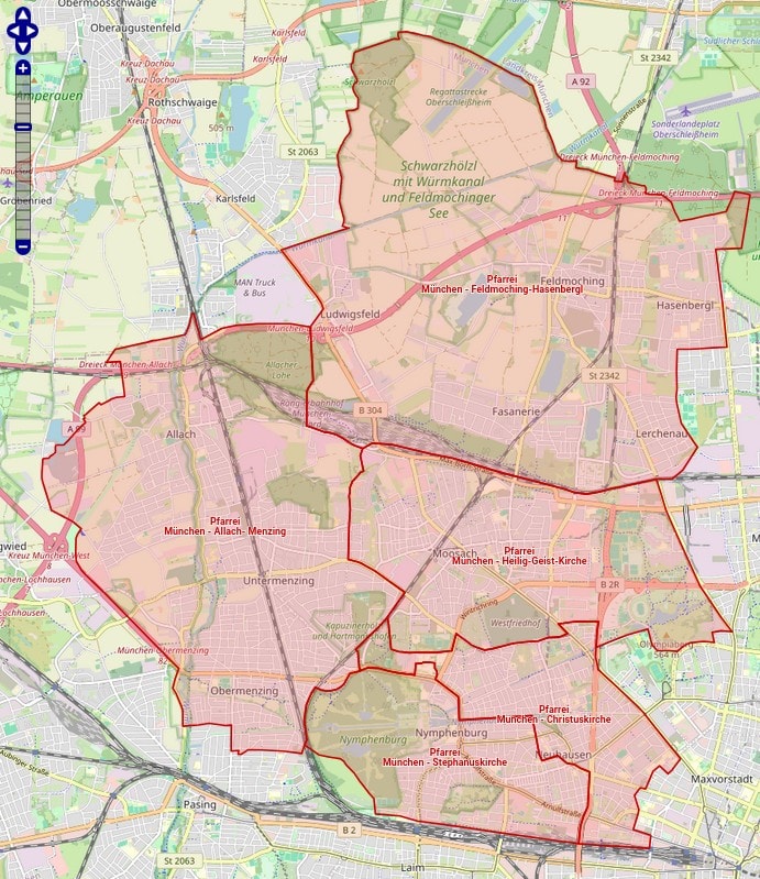 Nachbargemeinden im Gebiet M02