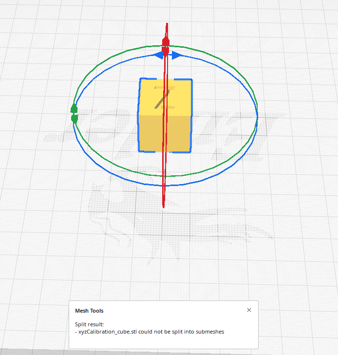 cura mesh tools could not be split into submeshes