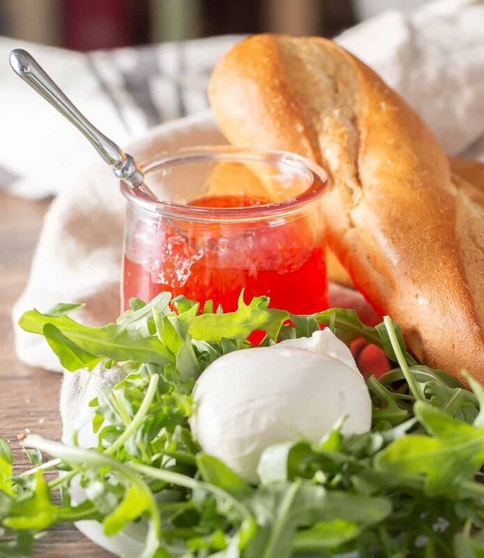 ingredients for burrata appetizer