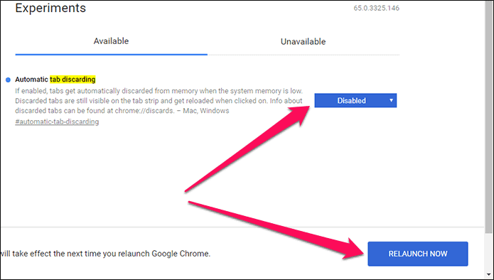 Chrome Automatic Tab Discarding