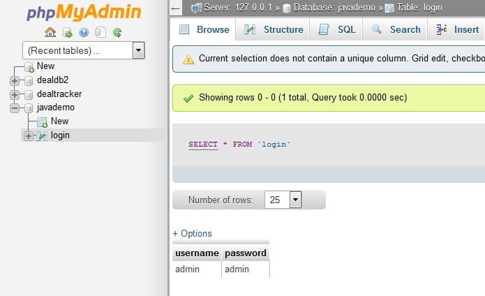 java application