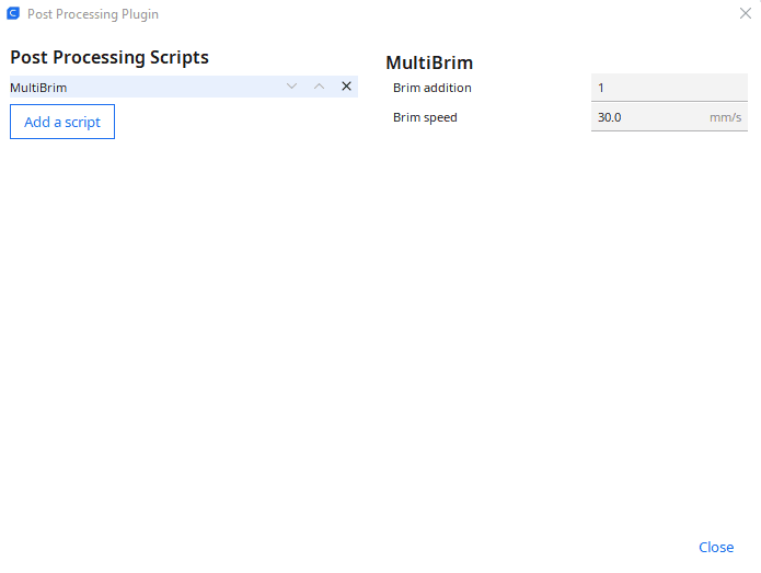 cura multi brim post processing script