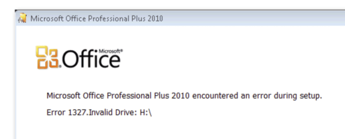 How to Fix Invalid Drive Error 1327